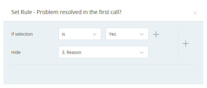Option to set a rule that hides follow-up question